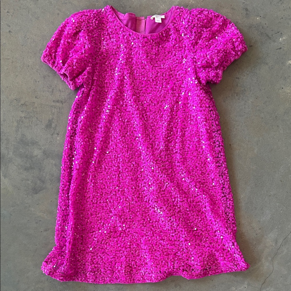 Crewcuts Fuchsia Sequin Kids Dress